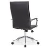 Officesource Ridge Collection Executive High Back Task Chair w/Chrome Frame and Ribbed Back 05RG2QHAVBK